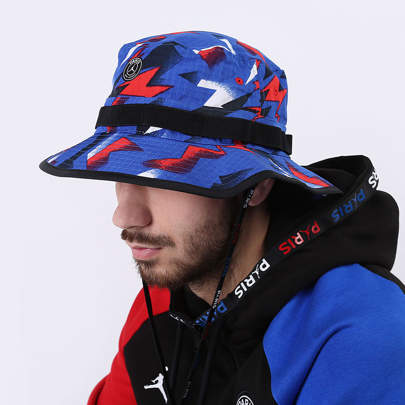 мужская синяя панама Jordan Paris Saint-Germain Bucket Hat CT6398-480 - цена, описание, фото 1